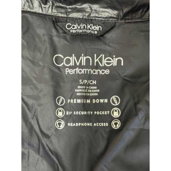 Calvin Klein Performance Down Puffer Vest Black Full Zip Womens Size S - Picture 4 of 7